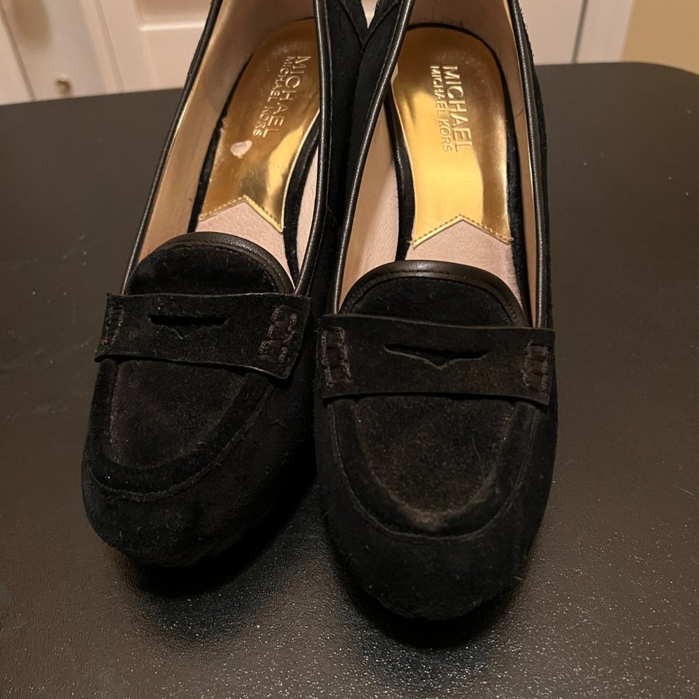 Michael Kors Rory loafer wedge pump size 8 black - Picture 4 of 11